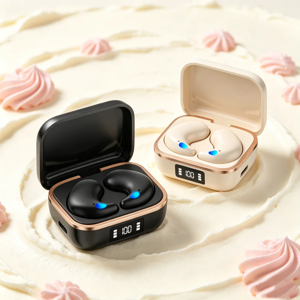 TWS Wireless Headphones Bluetooth Earphones Bluetooth Headsets with Dual-mic Arrays Ensure Exceptional Voice Clarity in Crowds