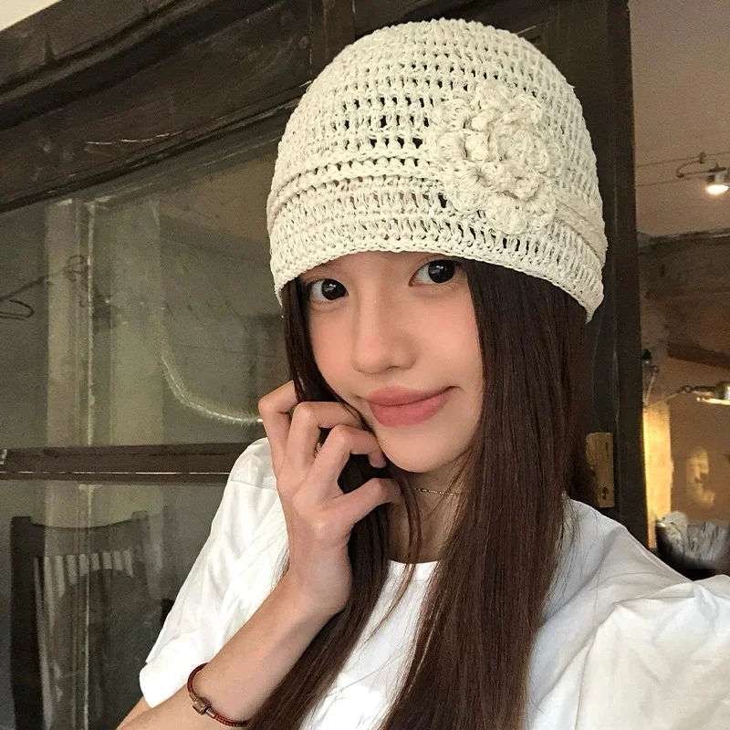 Women's Fashionable Bohemian-Style Openwork Beanie: Lightweight Summer Ethnic-Style Fringed Hat with A Retro Look