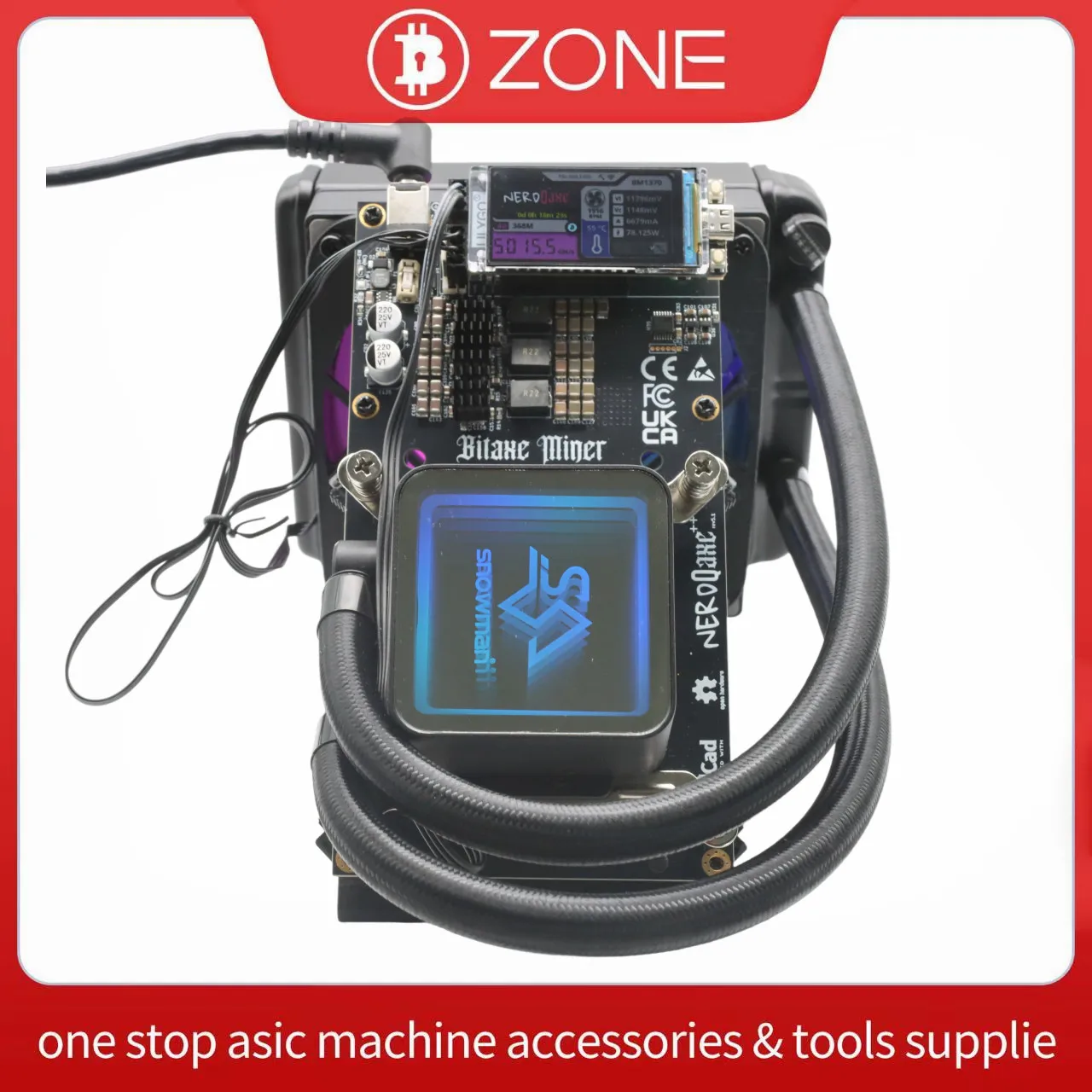 

Новый Bitcoin Miner NerdQaxe++ Hydro 4,8TH/s BM1370 SHA-256 ASIC Miner Bitcoin Miner со сверхнизким энергопотреблением