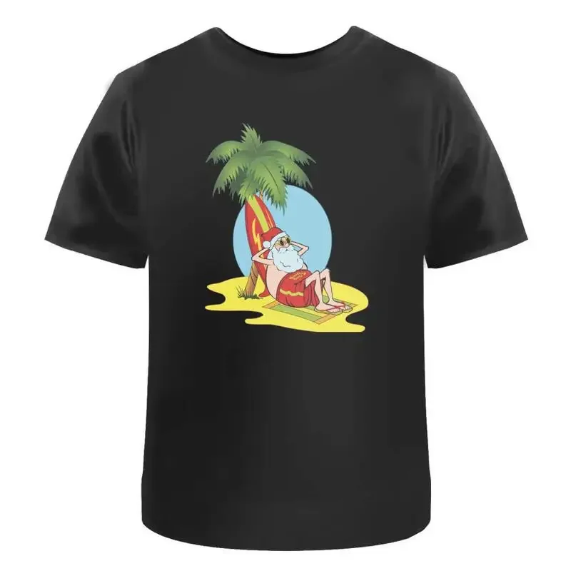 Surfing Santa' Cotton T Shirt Ta050343