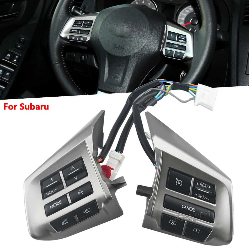 For Subaru Forest 2013-2014 XV Crosstrek Car Steering Wheel Buttons Car-styling Button Switch Cruise Volume Control Buttons