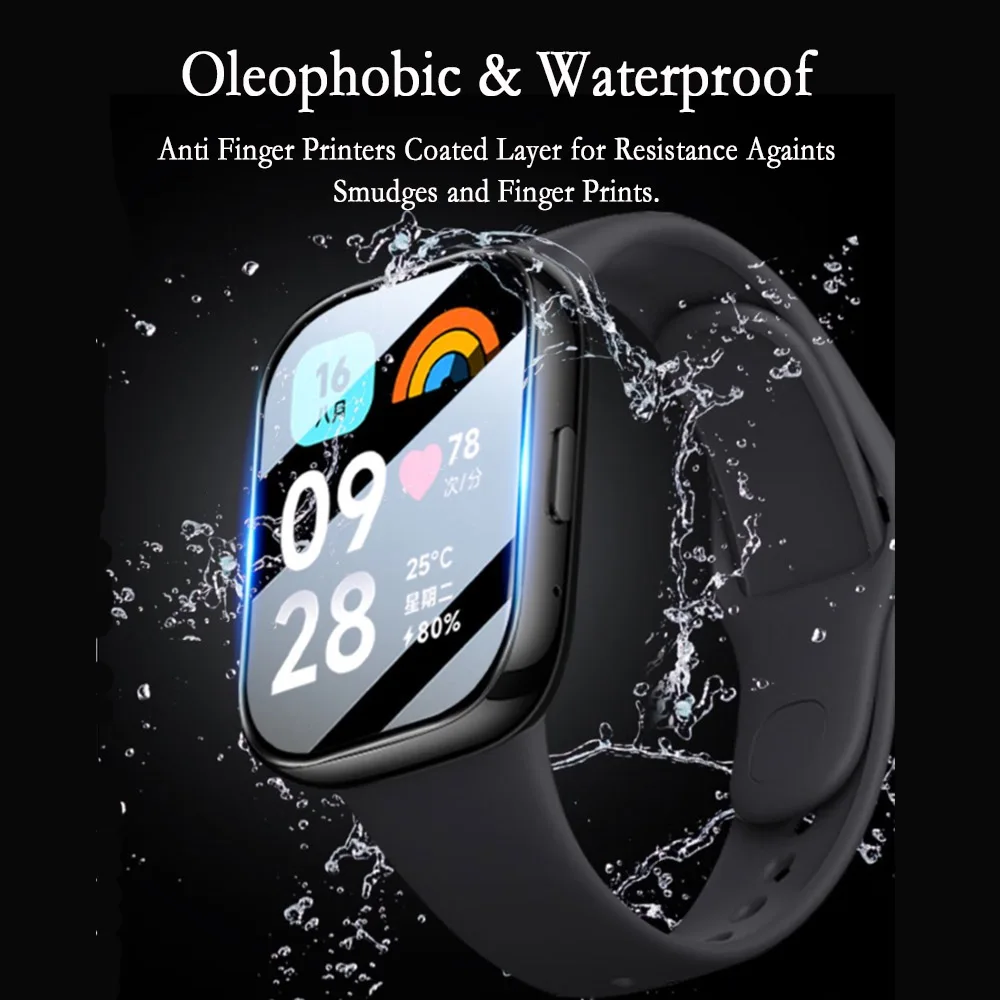 スマートクロック用保護フィルム,高品質の引っかき傷防止,Redmi Watch 3 lite,1/3/5用の湾曲した複合保護フィルム