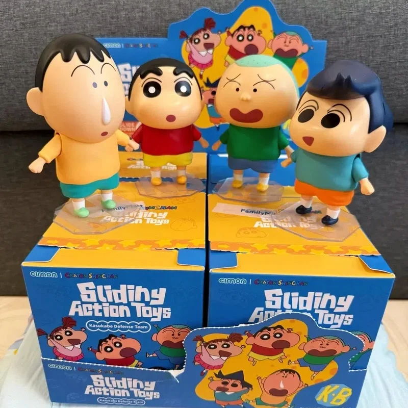 

Карандаш Shinchan Kasukabe Defense Group Crawler Фигурка Серия Слепая коробка Аниме Передвижная экшн-игрушка Коллекционная модель Кукла Подарок фанатам