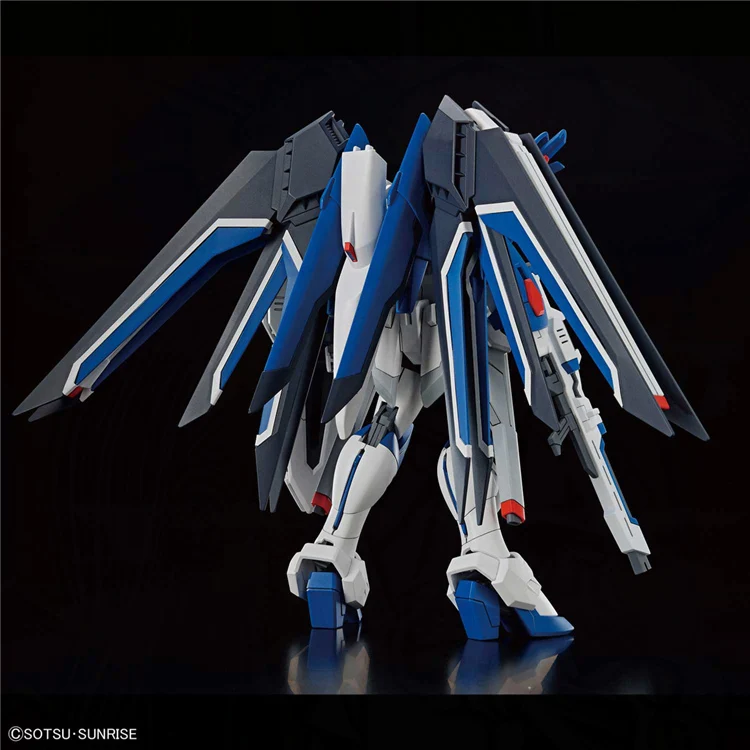 Coleção Bandai-Gundam Action Figure, Gundam, Pronto para enviar Stand, Ascensão Liberdade Gundam, SEED Liberdade, Versão Teatro, Brinquedo de Presente, 1:144, HGCE 243