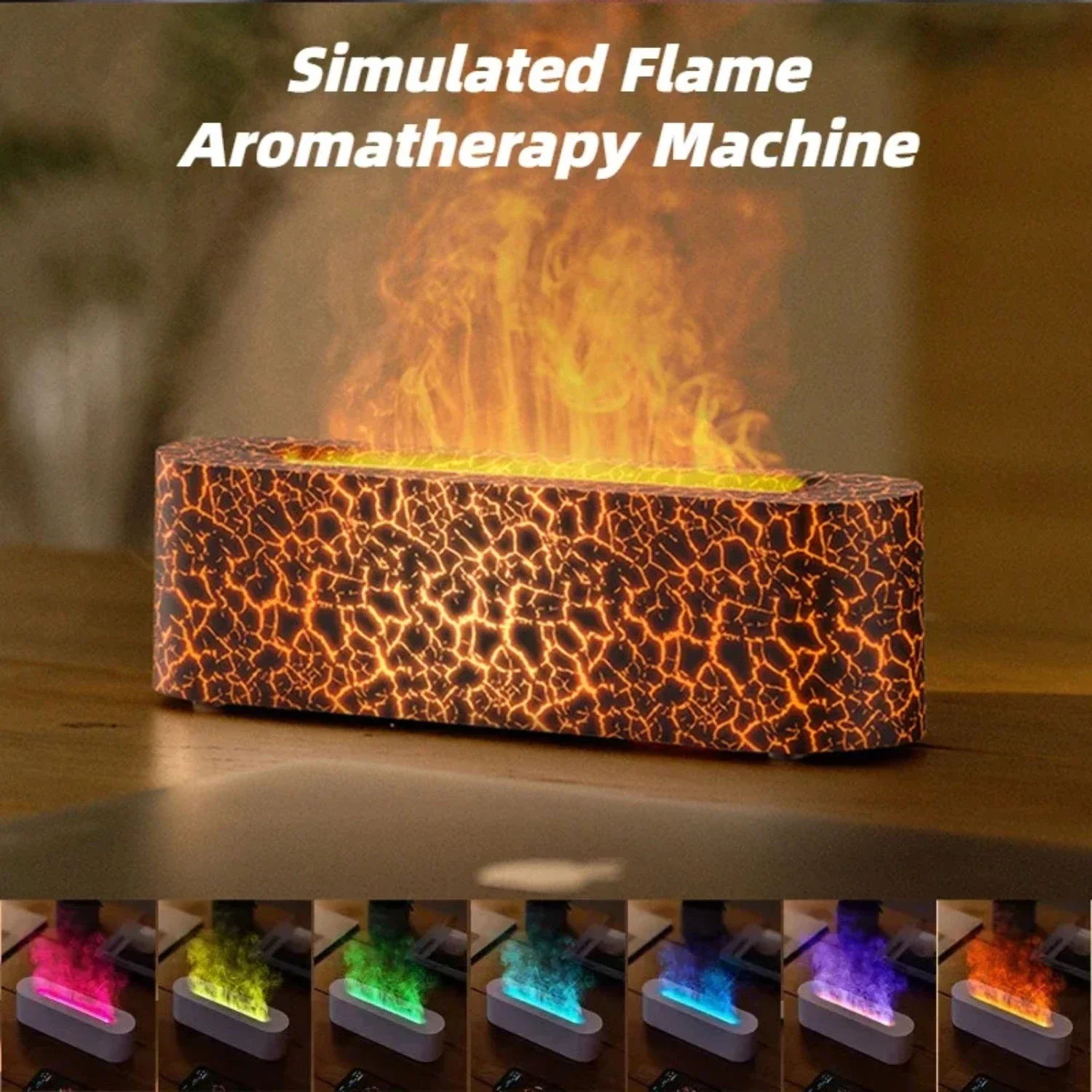 

Ultrasonic Flame USB Essential Oil Diffuser - Colorful Light Mist Machine for creating a cozy Fire-like Atmosphere at Home