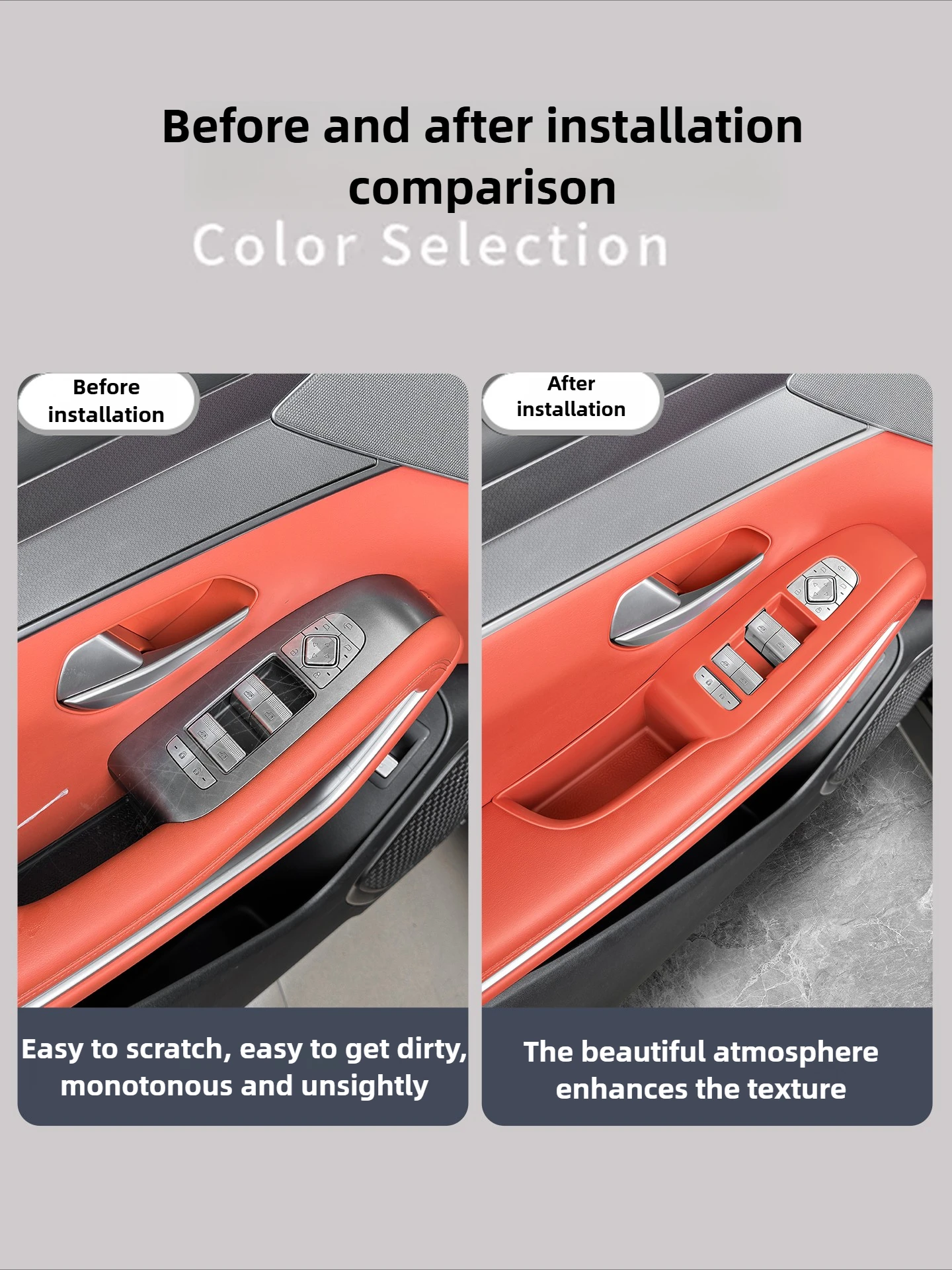 Good Quality New Door Lifting Window Panel Silicone Pad Storage Box Modified Car Interior Accessories For BYD Sealion 8