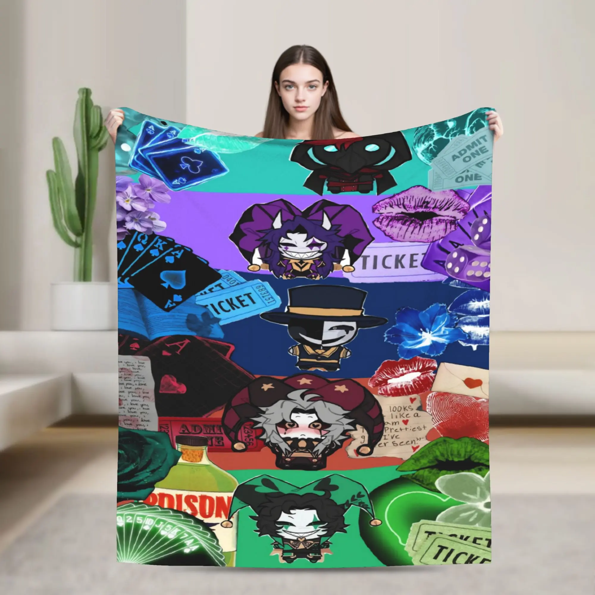 The Freak Circus Blanket  Soft Fashion Plush Bedding Throws For Couch Chair Sofa Bed Camping Flannel Bedspread Bed Cover
