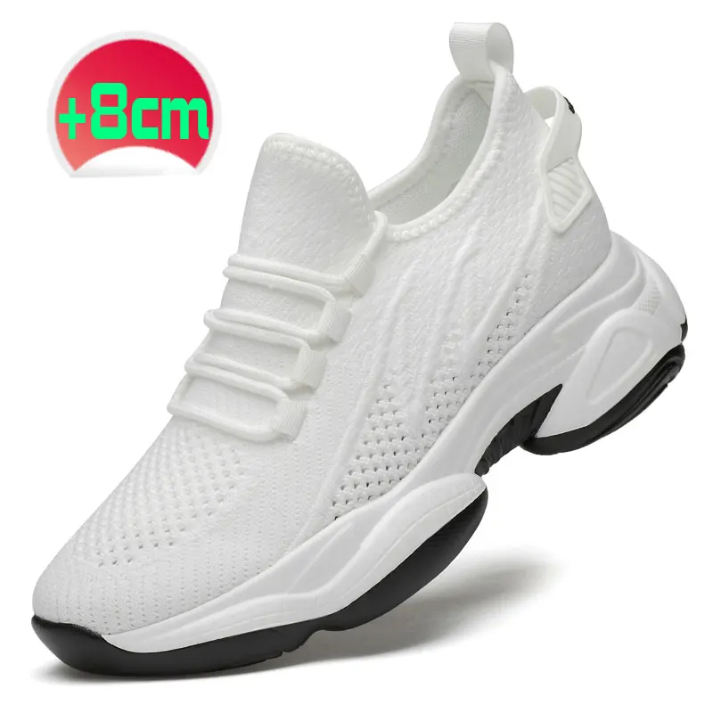 Sneakers 2024 scarpe da uomo con rialzo altezza uomo aumento 10cm 8cm tacchi nascosti aumento sport