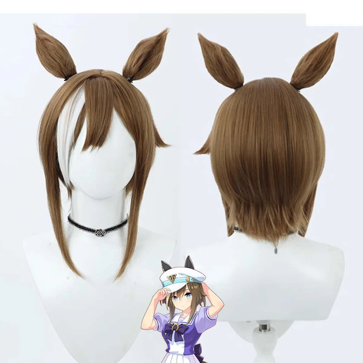 

Термостойкий парик из волокна для косплея Uma Musume Pretty Derby Cheval Grand для ролевых игр и вечеринок