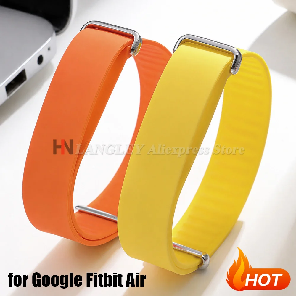 Weiches Silikon-Uhrenarmband für Google Fitbit Air, Gummi-Ersatzarmband, Uhrenband für Fitbit Air Sport Loop, Armband.