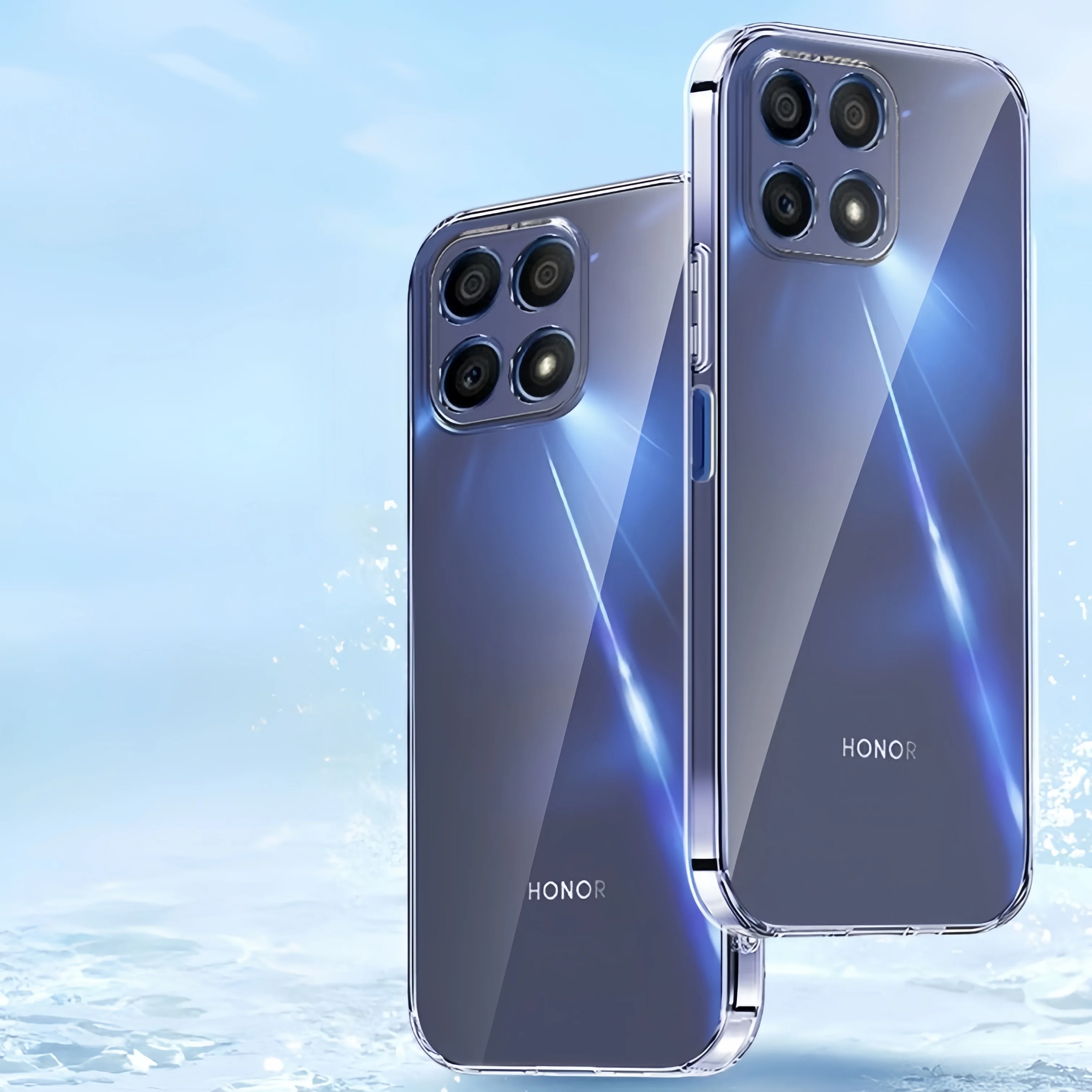 Transparente TPU Stoßfeste Schutzhülle für Honor X8D X8C/XBB/X8A/X7C/X6A/X6B/X6C - Durchsichtig
