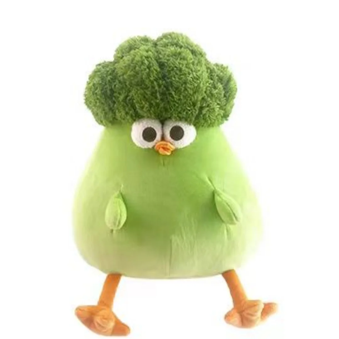 30CM Cartoon Anime Broccoli Vegetable Chicken Plush Doll Children's Soothing and Sleeping Vegetable Chicken Pillows Holiday Gift