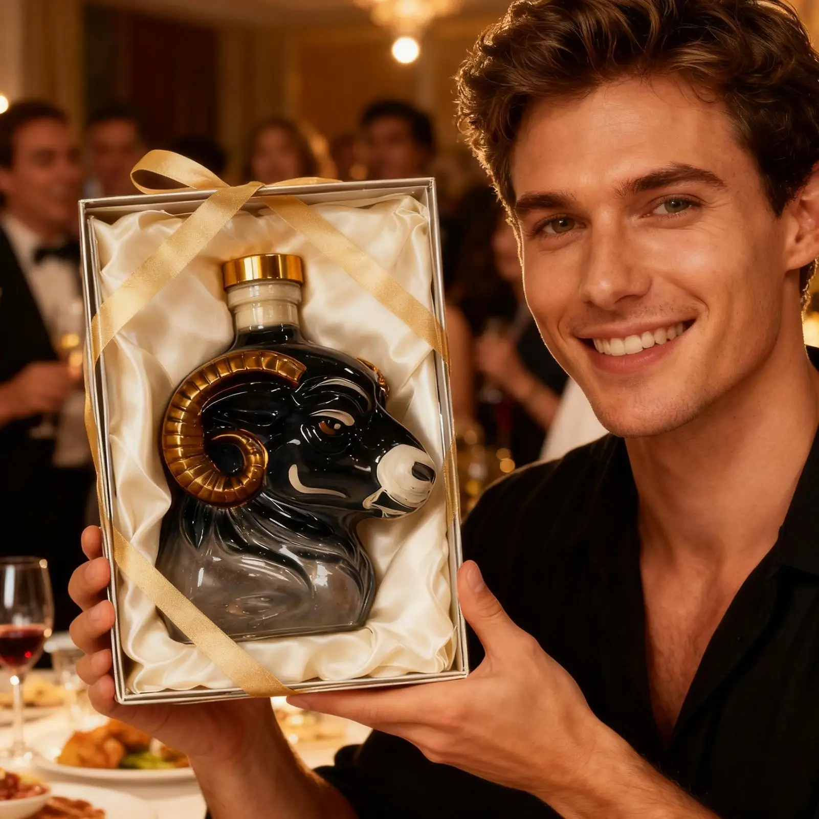 Unique Sheep‑Shaped Glass Liquor Bottle Decanter, Empty Animal Design for Whiskey Vodka Tequila Wine, Home Bar Decor Gift