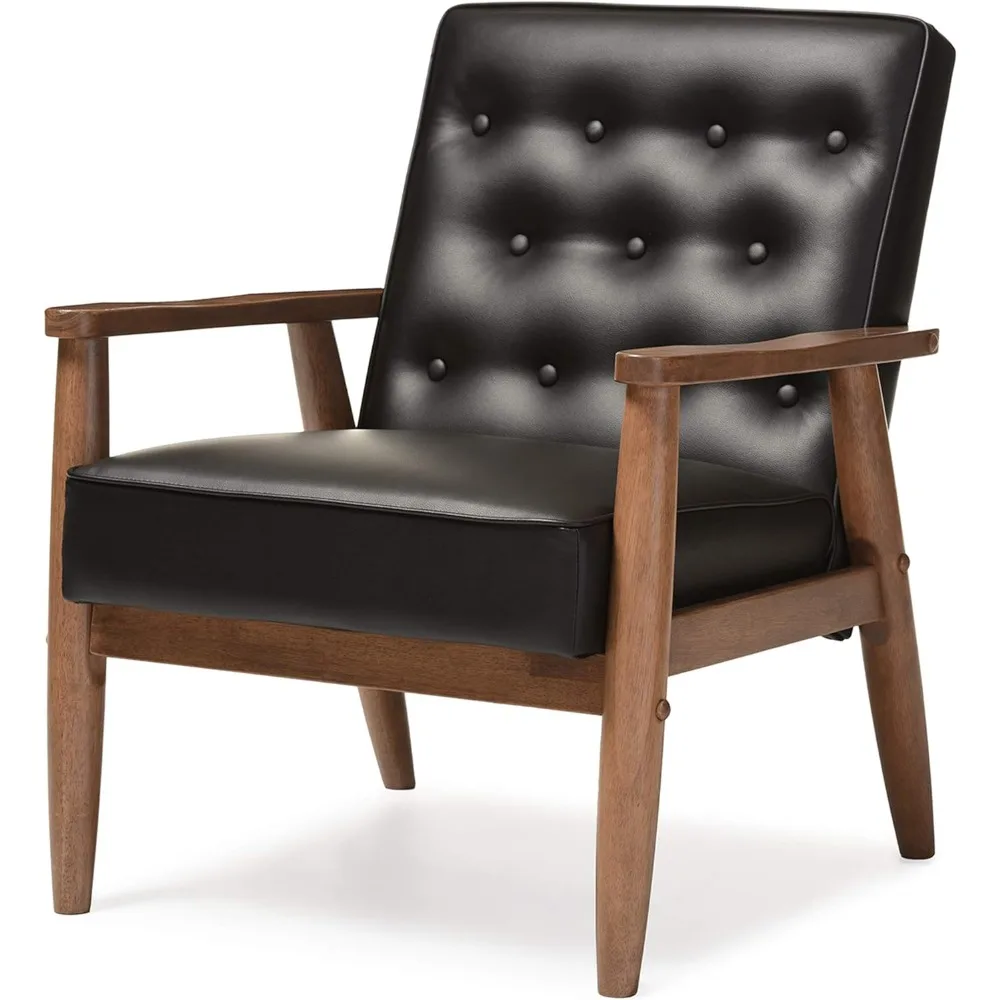 

BBT8013-Black Chair armchairs,Wood, Black