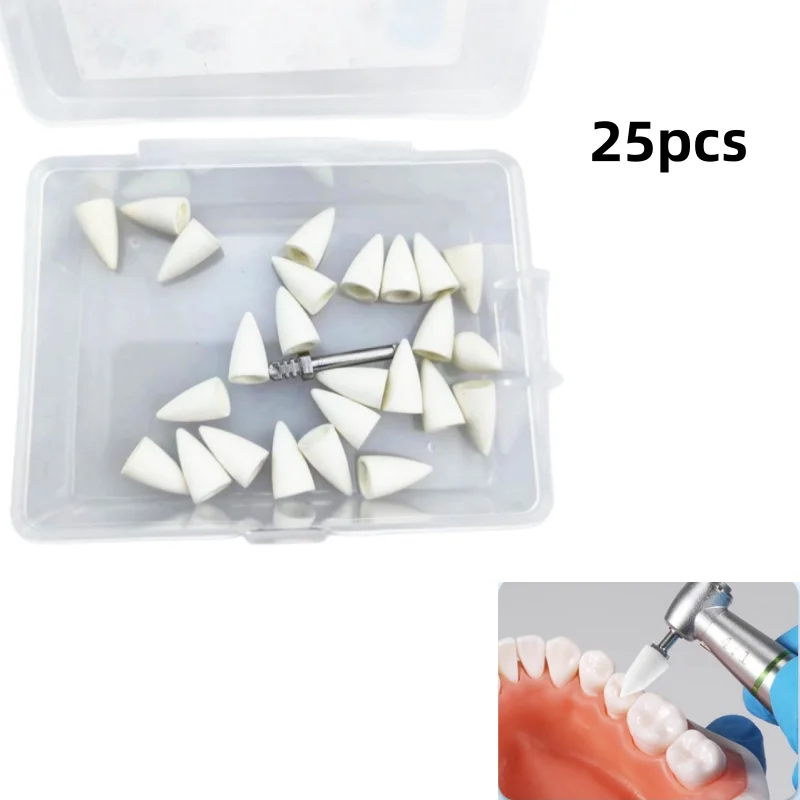

Набор из 25 резиновых полировочных насадок для стоматологических низкоскоростных угловых наконечников, насадки для полировки и шлифовки полости рта