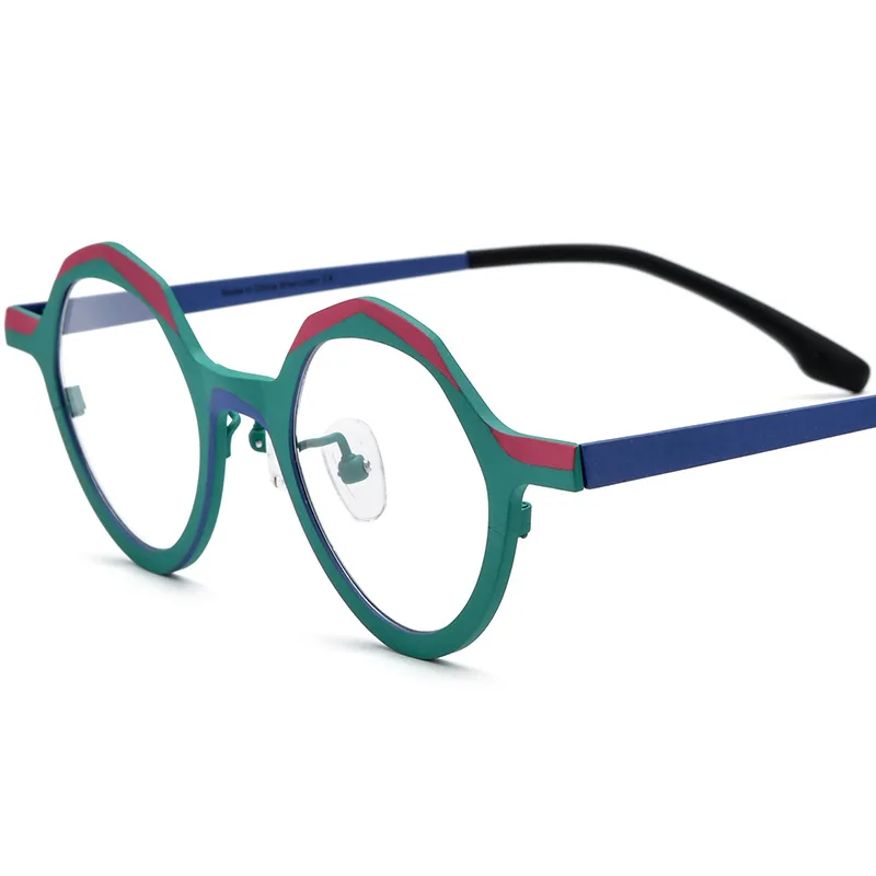 

Ultra-light pure titanium myopia glasses frame retro versatile polygonal glasses for men and women with different degrees