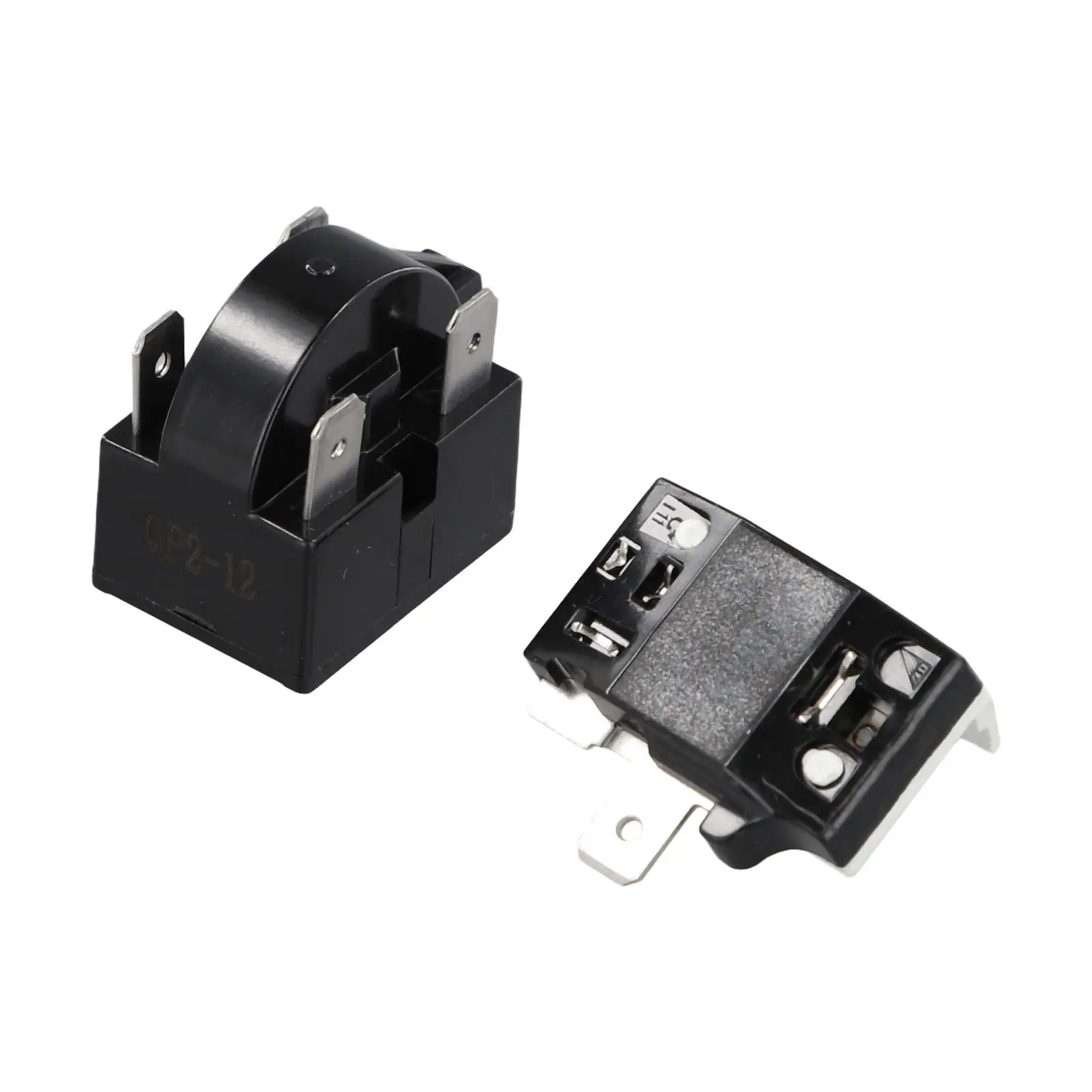 1 Set Refrigerator PTC Starter Relay Replacement Compressor Overload Protector For Mini Fridges Coolers Easy To Install