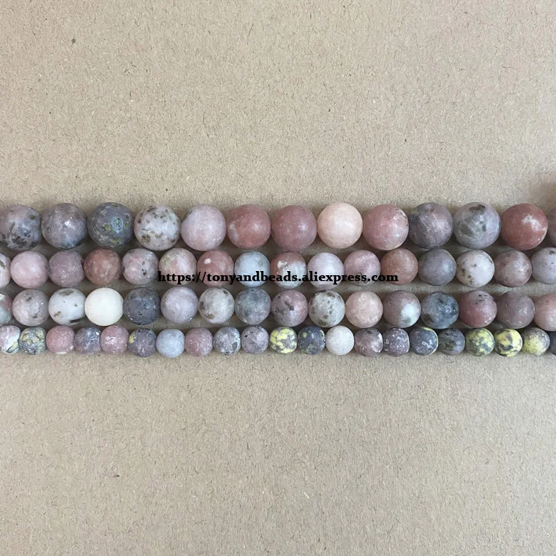 Natural Stone Matte Red Plum Jasper Round Loose Beads 15\