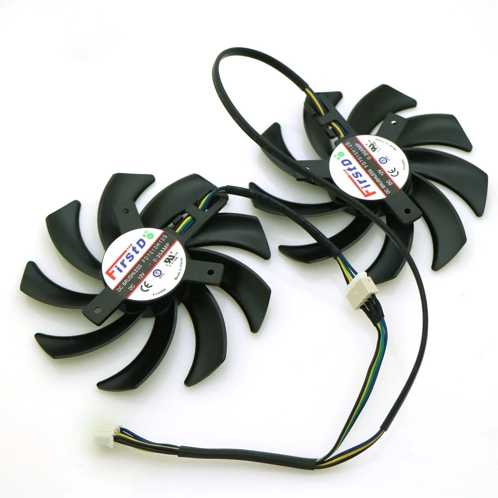 

FD7010H12S 85mm 0.35A 4Pin GPU Cooler GTX1080 GTX1070 GTX1060 Graphics Card Cooling Fan