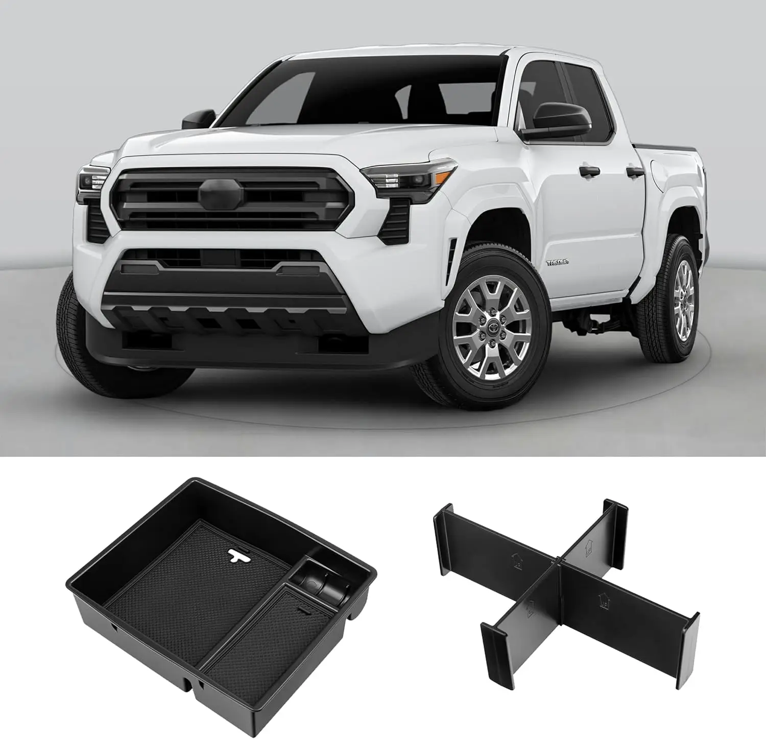 

For 2024 2025 Toyota Tacoma Glove Box Dividers Organizer Compartment Insert Tray Center Console Storage Shifter Divider Car Box