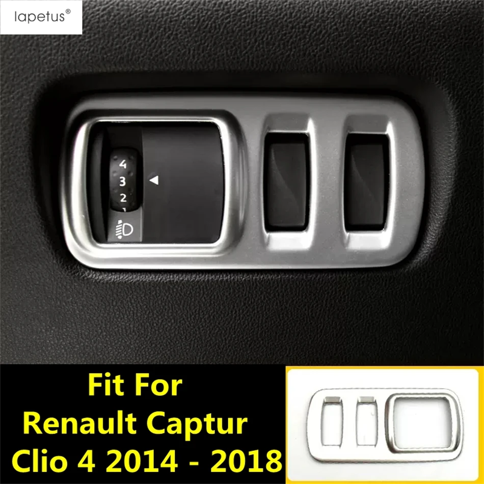 

Head Light Lamp Button Adjust Control Switch Decoration Cover Trim Accessories Interior For Renault Captur Clio 4 2014 - 2018