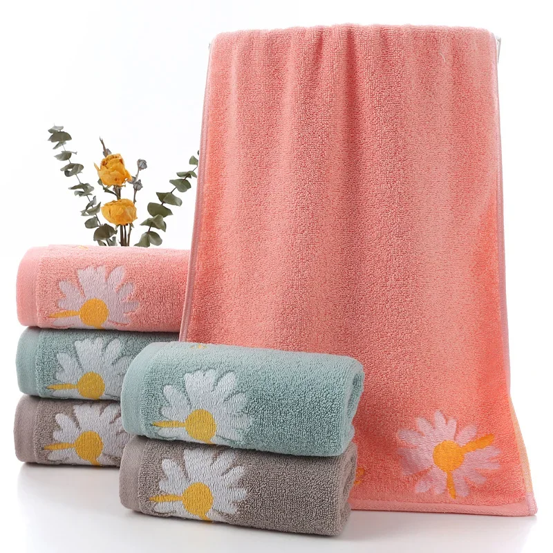 Toallas de algodón suave para bebé, Toalla de baño con flores para niños, pañuelo para recién nacidos, paño de baño para la cara, toallas para niños y adultos, 74x33cm