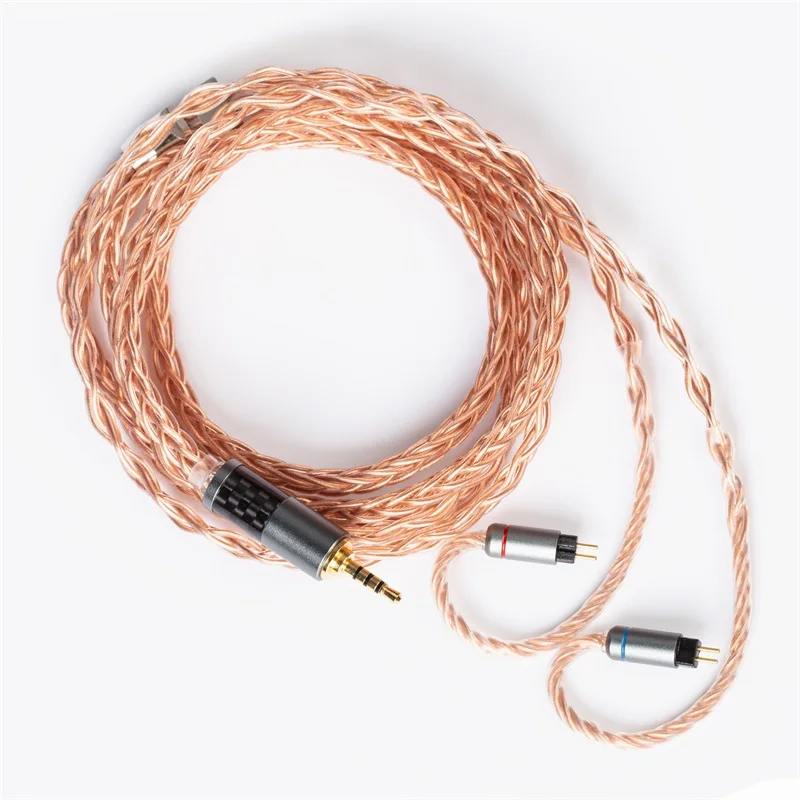 KBEAR Crystal-C 8Core 7N OCC Cable de auriculares mejorado adopting PVC 152 hebras Litz cables auriculares 2,5/3,5/4,4mm enchufe KBEAR Aurora