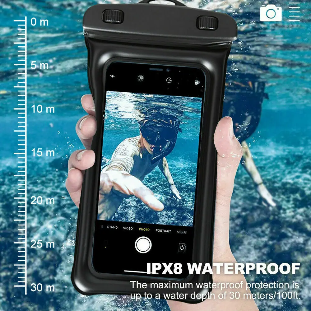 Waterproof Phone Pouch Universal Waterproof Cell Phones Case Bag Swim Convenient To Use Lightweight Portable Bag Protector Cover