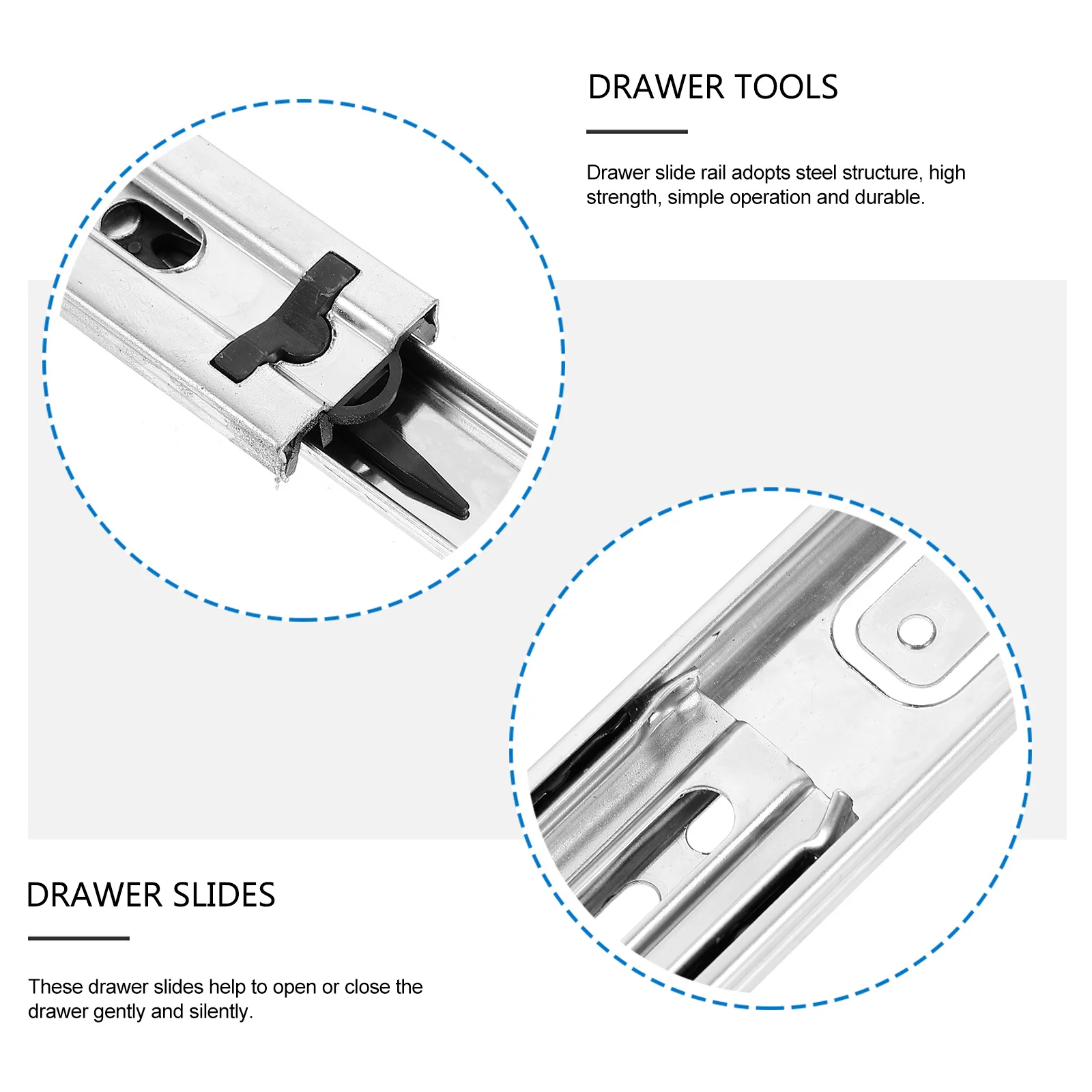 

Furniture Drawer Slides Three-Section Steel Rail For Kitchen Cabinet Wardrobe Drawer Accessories Hardware