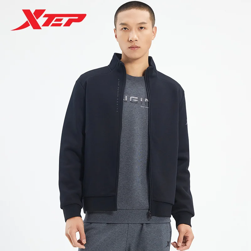 Xtep Knitted Jacket For Men 2022 Winter Comprehensive Training Men\'s Sweatshirt Keep Warm Wind Proof Outdoor Tops 978429060044