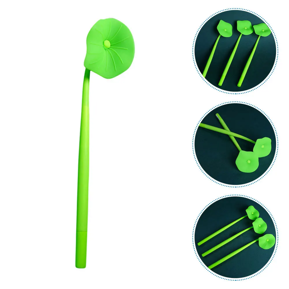 

5Pcs Lotus Leaf Gel Pens Practical Signature Note Taking Pens for School Students Teachers Cute Gel Pen
