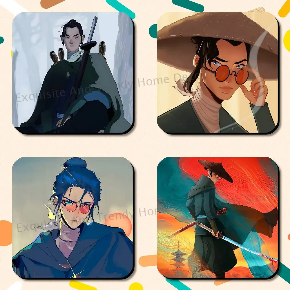 Магнитная наклейка на холодильник M-Mizu Blue Eye S-Samurai, гладкая, с четкой печатью, для металлических дверей, декор для общежития, квартиры, 75x75 мм
