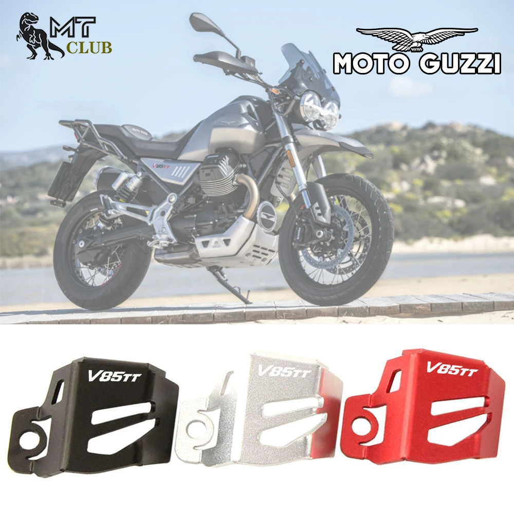 For MOTO GUZZI V85TT 2020 2021 2022 V100 2023 V 85 TT V85 TT Motorcycle Rear Brake Fluid Reservoir Guard Cover Oil Cup Protector