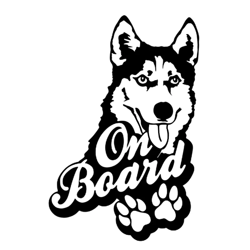 Car Stickers Husky Car Funny Vinyl Decals Car Stickers Bumper Rear Window Waterproof Sunscreen PVC15CM