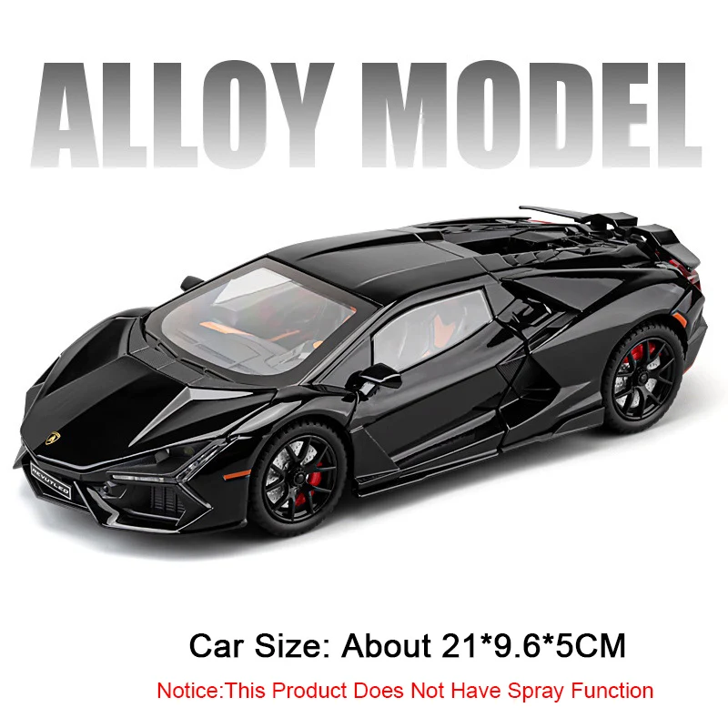 1:24 Schaal REVUELTO Miniatuur Model Speelgoed Sportwagens Legering Diecast Supercars Geluid Licht Deuren Geopend Trek terug voor Kinderen Geschenken