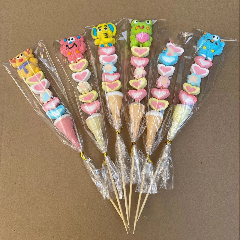 50/100pcs Long Transparent Treat Candy Bags Lollipop Cookie Clear Plastic Food Snack Gifts Wedding Birthday Party Cellophane Bag images - 6