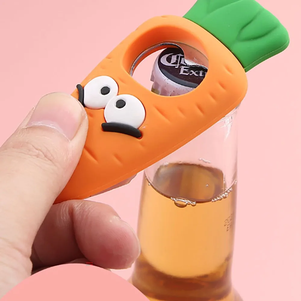 Creative Cartoon Magnetic Bottle Opener, Radish Shape Bottle Opener, Adsorption Magnet, Refrigerator Sticker Can Opener