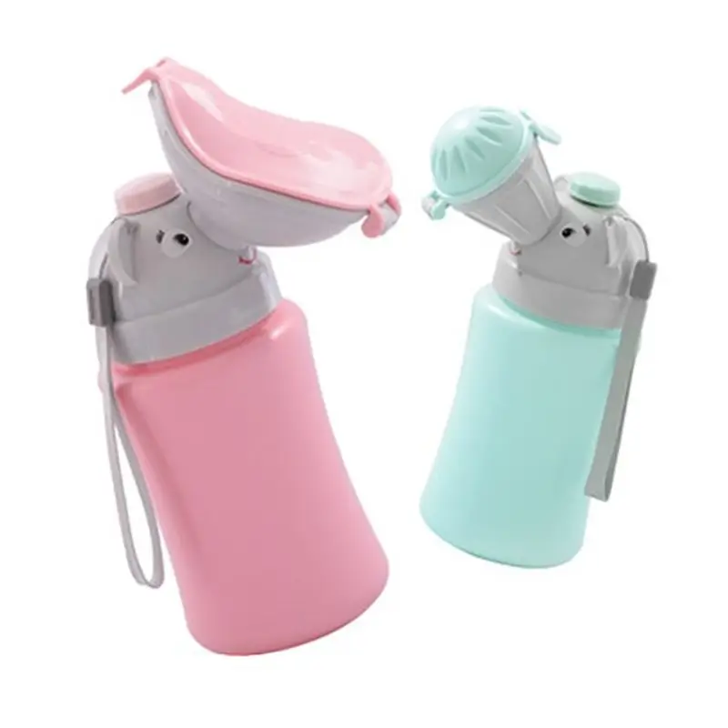 500ml Portable Baby Child Potty Urinal Cute Elephant Emergency Toilet for Camping Car Travel and Kid Potty Pee Training Bottle