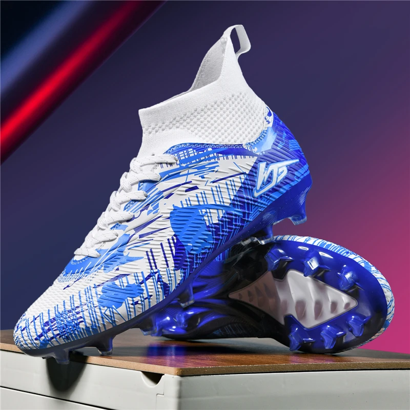 Soccer Shoes Men Field Training Outdoor Sports Grass Football Shoes PU TF/FG Teen Competition Shoes for Men