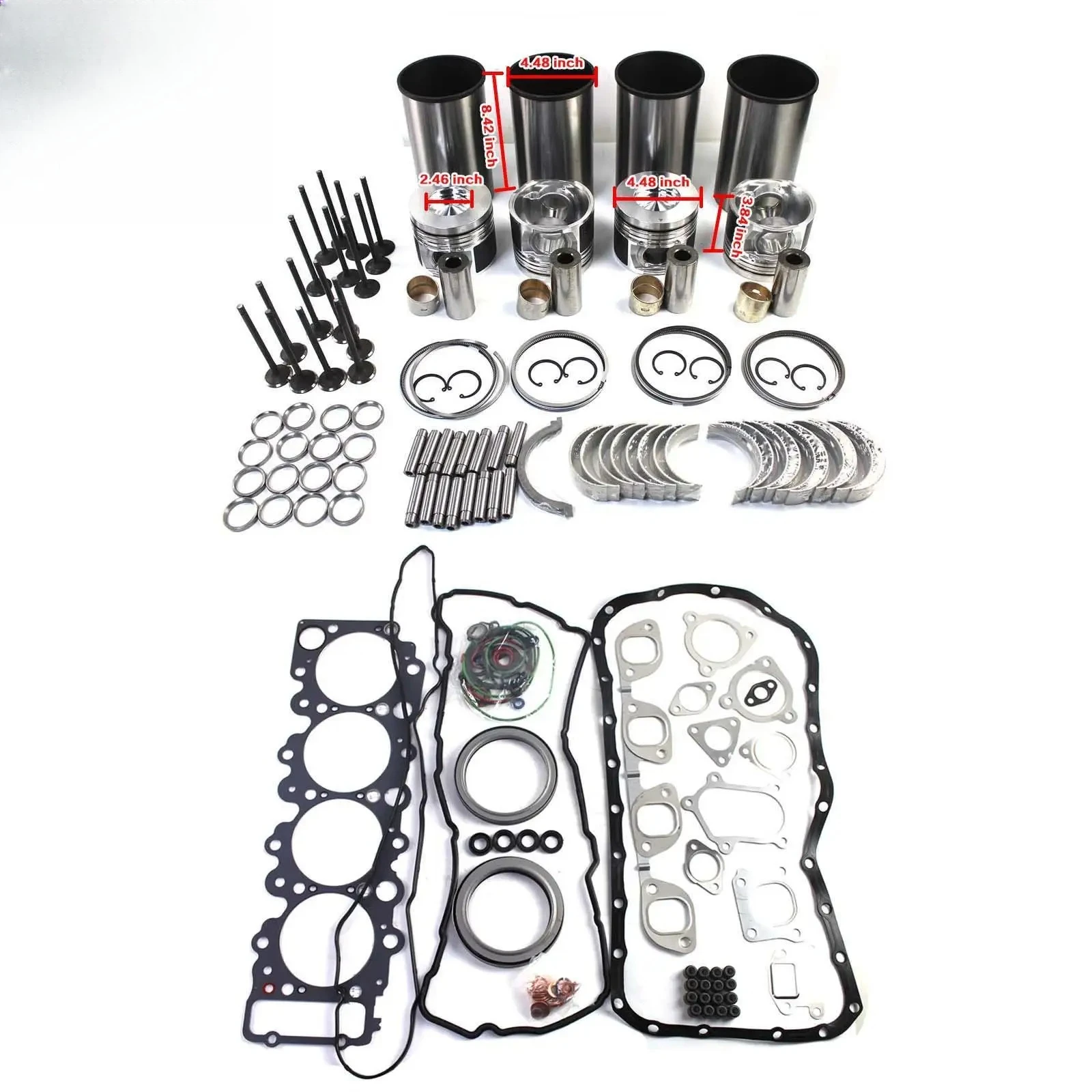 

Комплект для капитального ремонта двигателя 4HK1 4HK1T для грузовиков Isuzu NPR NQR 450 GMC 5.2L дизель