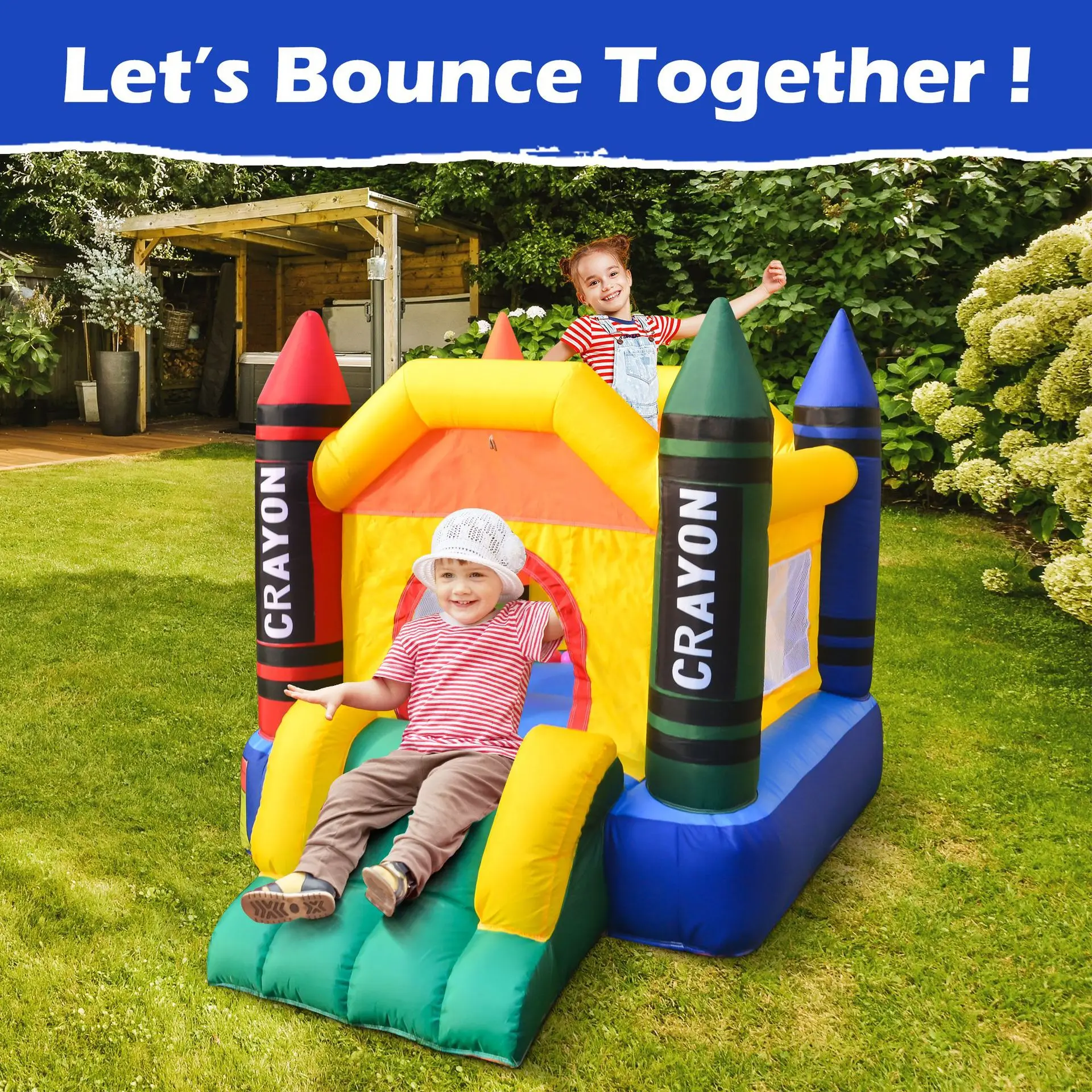Mini Inflatable Bounce House 1.45x1.85x1.4m oxford bouncy castle jumping playhouse for baby kids chirldren toys customized