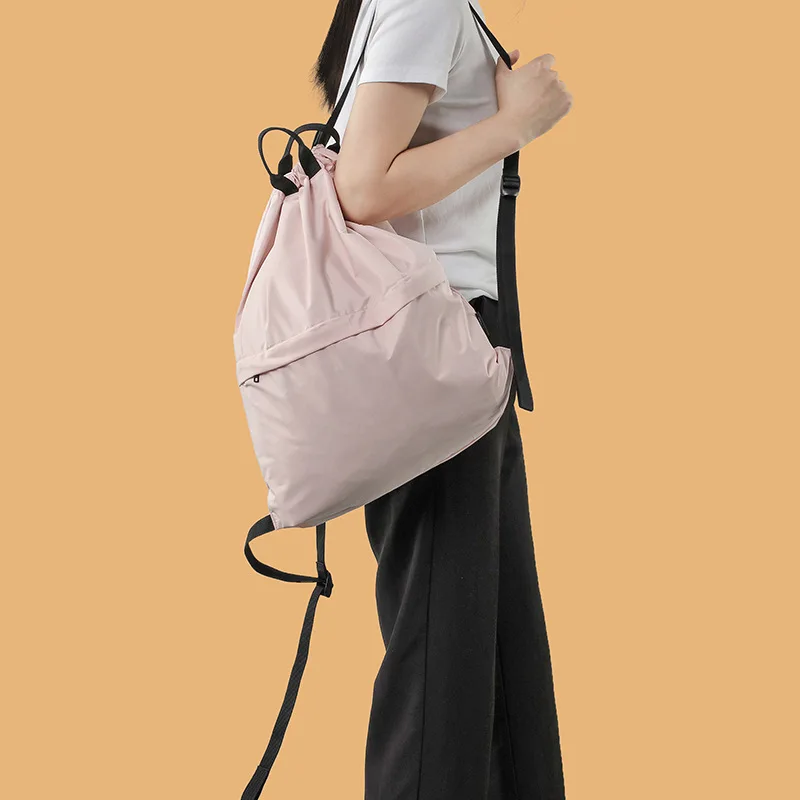 Fashion Bundle Pocket Travel Drawstring Backpack Large Capacity Foldable Portable Handbag