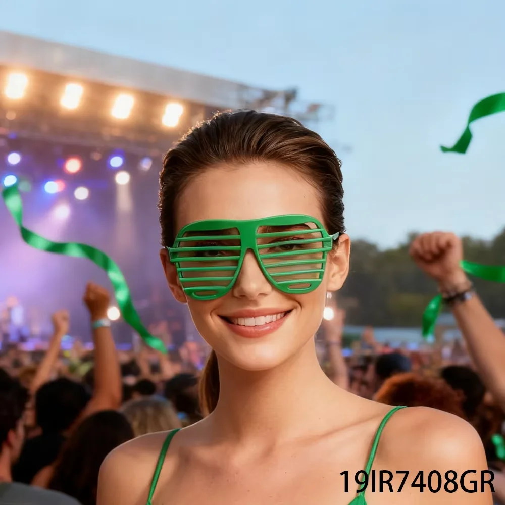 Очки PESENAR Irish Party Green Shutter — идеально подходят для праздников ко Дню Святого Патрика