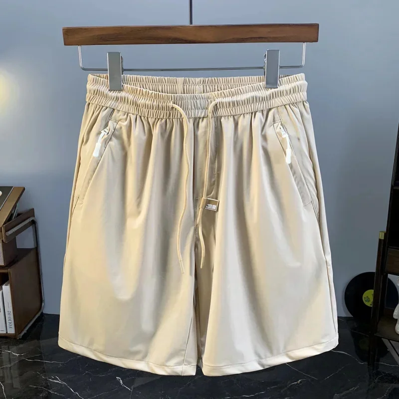 

Summer thin ice silk men's shorts trend Korean version casual sports loose quick drying breathable mid pants