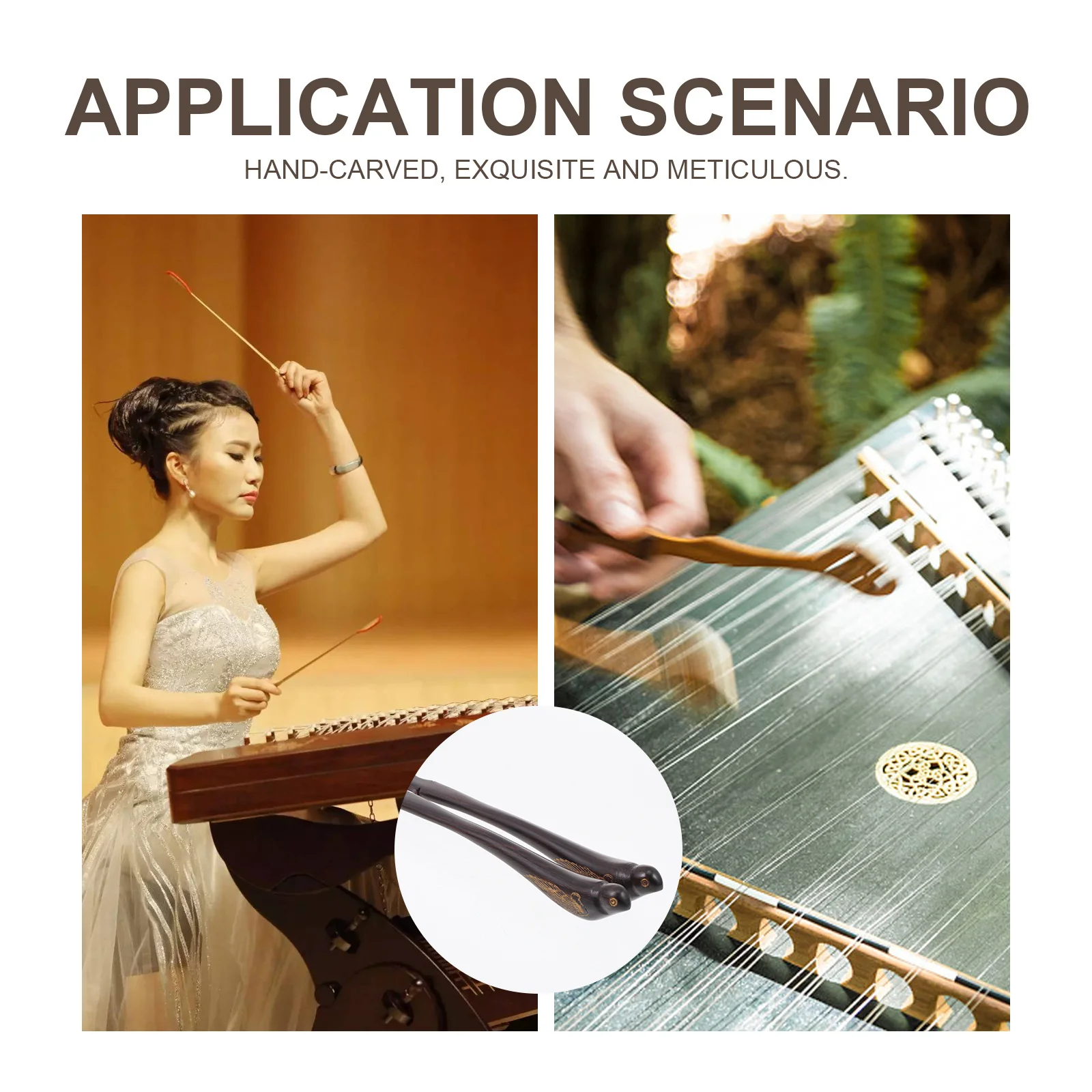 

1 Set Ebony Dulcimer Bird Hammers Professional Practice Tools Dulcimer Accessories Musical Instrument Parts Premium Hammers For