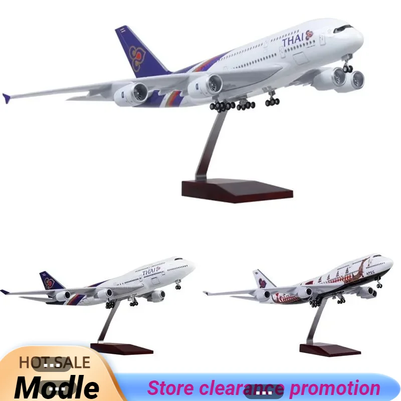 

1/150 Scale Boeing Airbus A380/B747 Thailand Thai Airways Diecast Model Airplane Resin Aircraft Toy Plane Display Collection Fan