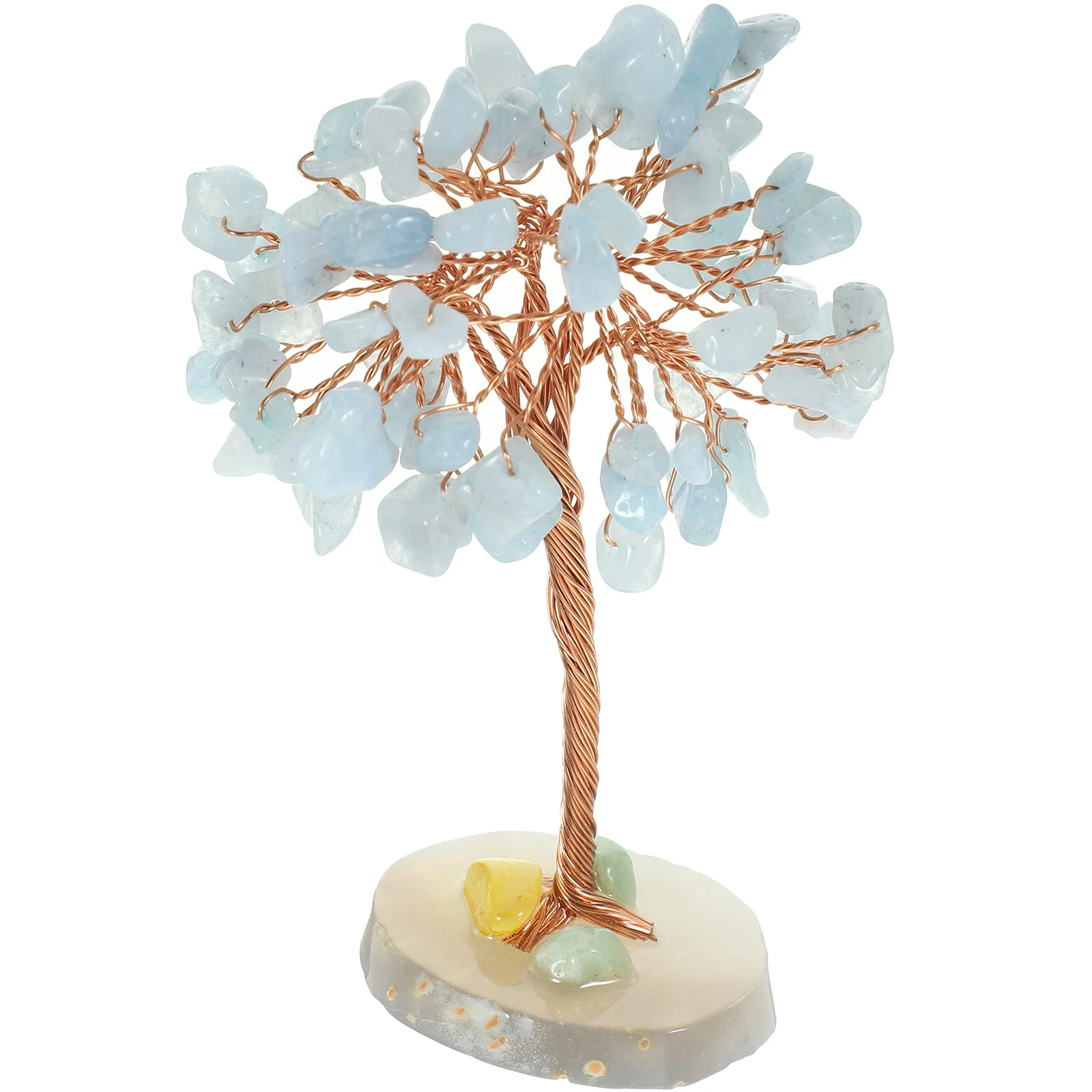 Exquisite Crystal Tree Decor Tabletop Ornament Beautiful Color Creative Shape Delicate Crystal Tree Craft Decoration Home Office
