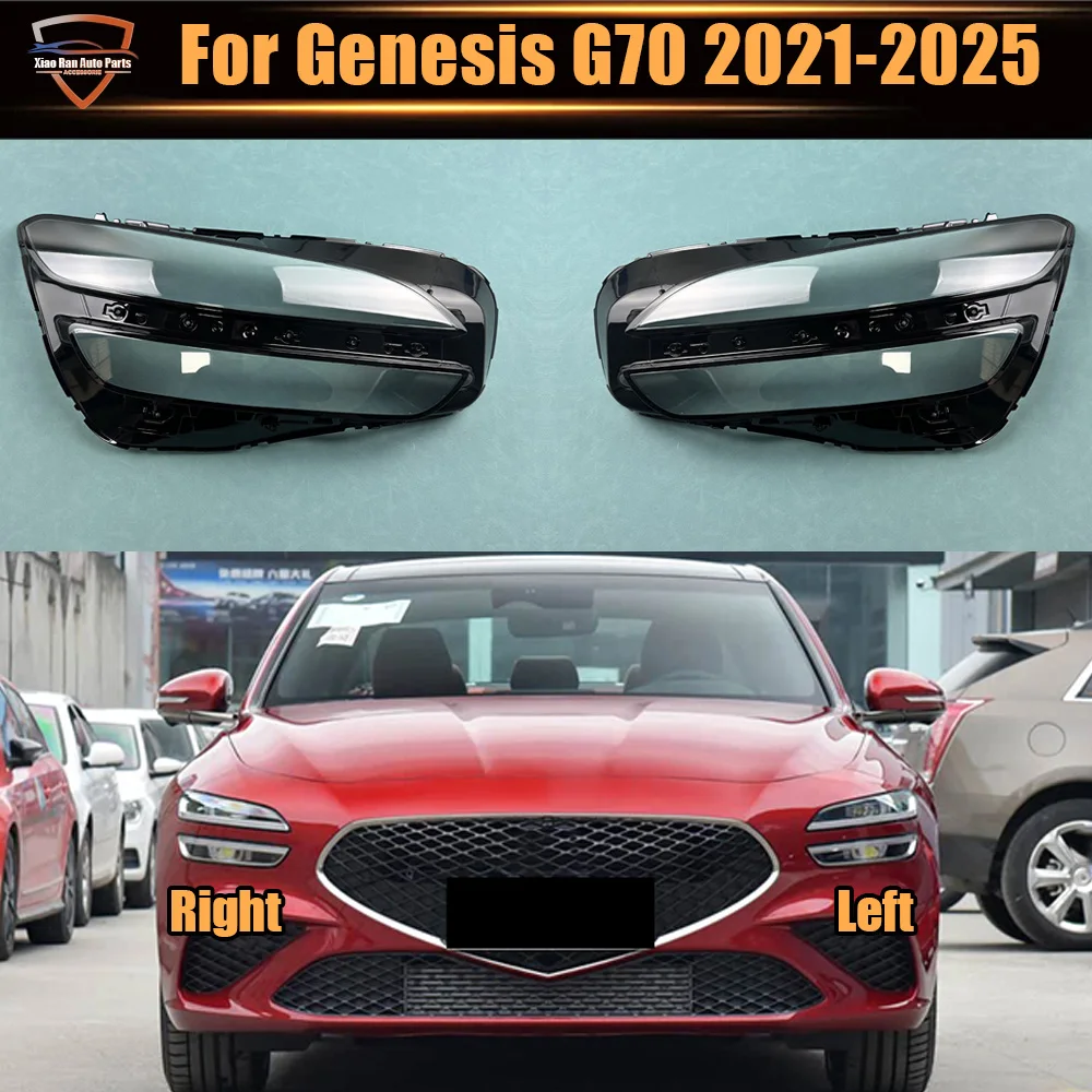 

For Genesis G70 2021 2022 2023 2024 2025 Car Accessories Headlight Lens Cover Headlamp Shell Transparent Lampshade Plexiglass
