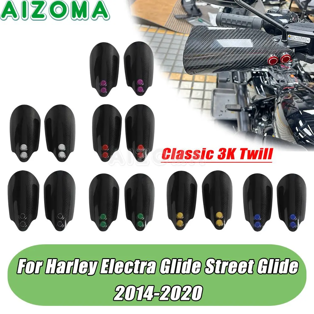 Hand Guard Protector Windshield Motorcycle Accessories Carbon Handguards Covers For Harley Touring Electra Glide FLHTP 2019 2020