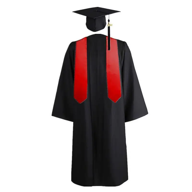 Afstudeeruniform Jurk 2024 Nieuwe Unisex Academische Jurk Kostuum School Universiteit Diploma Uitreiking Baccalaureaat Jurk